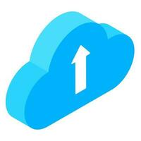 3D style cloud computing element. vector