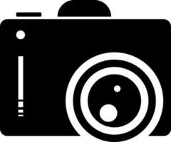 Camera in black and white color. vector