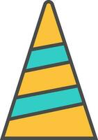 Flat illustration of a party cap. vector