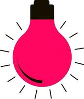 rosado y negro eléctrico bulbo con rayos vector