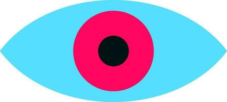 Isolated eye lens in blue and pink color. vector
