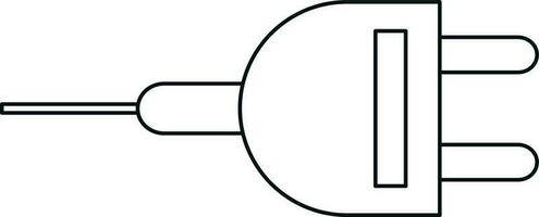 Flat style electric plug. vector