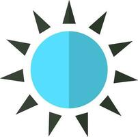 Illustration of a sun in flat style. vector