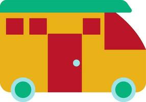 Flat style bus icon. vector