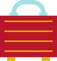 Travelling bag in flat style. vector