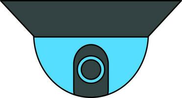 Illustration of a cctv camera. vector