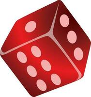 3D view of Red Dice. vector