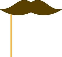 Illustration of Mustache with stick. vector