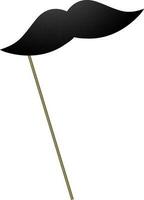 Creative moustache with stick for carnival concept. vector