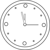 Dots decorated wall clock. vector