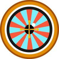 Roulette machine with ball in casino for playing game. vector