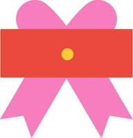 Bow ribbon on white background. vector