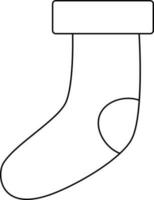 Line art socks on white background. vector