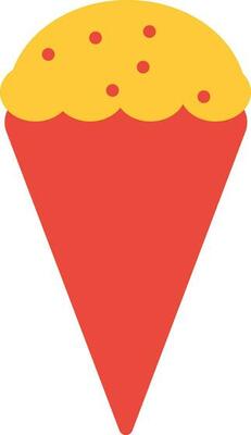 Decorated cone ice cream.