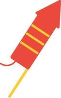 Flat style fireworks rocket. vector