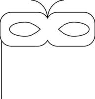 Line art carnaval mask on background. vector