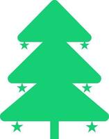 Stars decorated christmas tree on background. vector