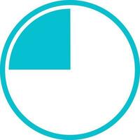 Flat style sign and symbol of a pie chart. vector