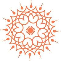 Beautiful mandala floral design in red color. vector