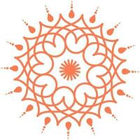 Beautiful mandala floral design in red color. vector