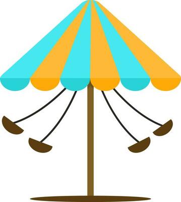 Illustration of merry-go-round or carousel.