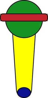 Isolated microphone in flat style.