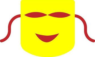 Red and yellow face mask. vector