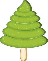 Ice candy style Christmas tree. vector