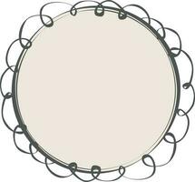 Illustration of rounded frame design. vector