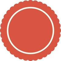 Red color label, tag design in flat style. vector