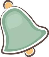 Bell icon in green color. vector