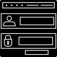 Login icon or symbol in Black and White color. vector