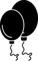 Party balloon icon in flat design. vector