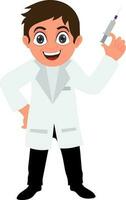 Cartoon character of a doctor. vector