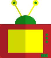 aislado antiguo televisión pantalla en plano estilo. vector