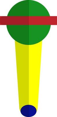 Isolated microphone in flat style.