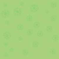 Snowflake on green background. vector