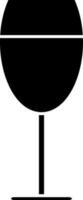 Isolated black cocktail glass icon. vector