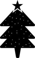 Stars and dots decorated christmas tree. vector