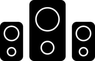 Flat style sound speaker icon in black color. vector