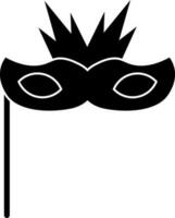 Vector illustration of carnival mask in Black and White color.