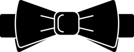 Flat style bow tie icon in Black and White color. vector