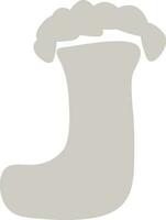 Flat illustration of a gray socks. vector