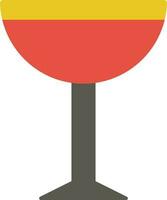 Flat illustration of a cocktail glass. vector