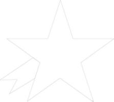 Line art illustration of a star. vector