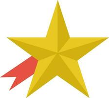 Shiny yellow and orange star. vector