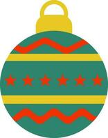 Isolated illustration of colorful Xmas ball for decoration. vector