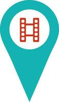 Studio or Theater location icon in flat style. vector