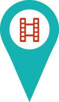 Studio or Theater location icon in flat style. vector