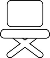 Isolated thin line icon of Director's chair in flat style. vector